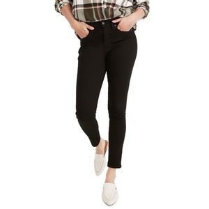 Madewell 10” High-Rise Skinny Jeans in Black Frost